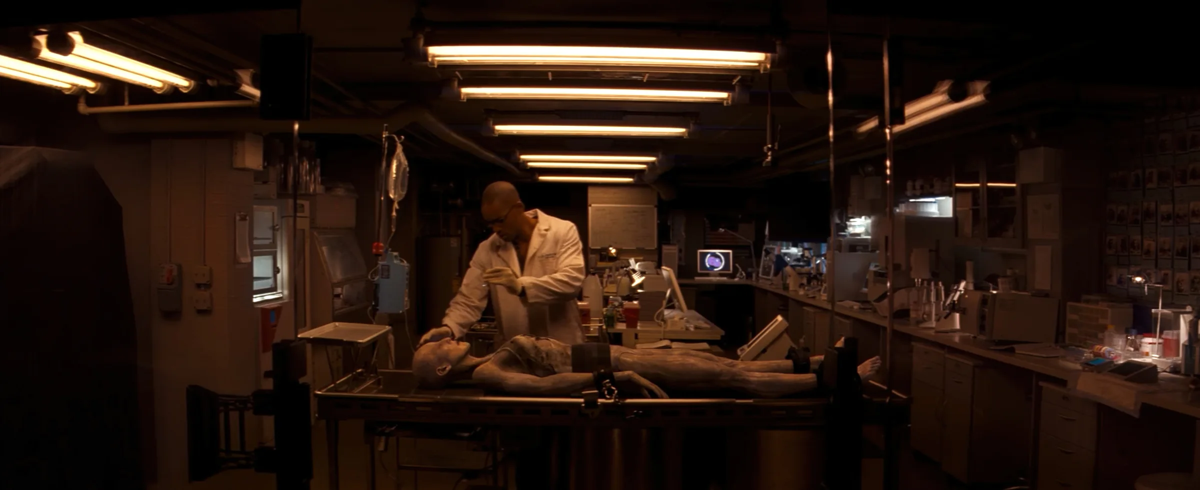Laboratory scene from I Am Legend